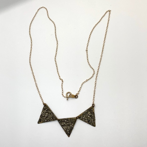 💕HP💕Pyrite 14k gold chain necklace - Picture 8 of 11